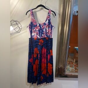 OOAK Upcycled yoga top Floral Sleeveless Maxi Dress